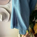 frame denim FRAME Blue Drawstring Wide-Leg Jeans Pants womens SIZE XL pull on linen‎ blend Photo 5