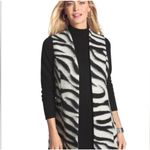 Chico's CHICO’S Wool Blend Zebra Print Sleeveless Jacket Vest Shrug Size 3 Photo 2