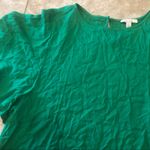 Ella Moss  NWOT Green Bell Sleeves Silk Like Top Photo 1