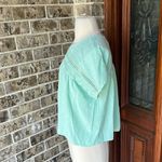Gypsies & Moondust Mint Green Pastel Flowy Dotted Swiss Blousey Photo 3