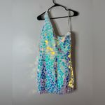 Rachel Allan 40258 Scuba Homecoming Dress White Multi Size 16W Photo 4