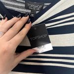 Topshop  Striped Bardot Bodycon Dress Off The Shoulder NWT 6 Photo 3