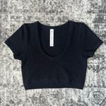 Alo Yoga Seamless Ribbed Cropped Serene Short Sleeve Photo 2