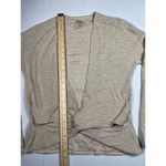 DYI  Beige Ribbed Wrap Cardigan‎ Long Sleeve Lightweight Sweater Size XS/S Photo 3