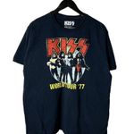 Urban Outfitters Kiss World Tour T Shirt Black Large L Graphic Tee Photo 1