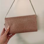 Pink Glitter Clutch Bag with Detachable Chain Photo 1