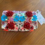 🌺🌼NWT VIRAL bag w/ Beaded Design, Red and Blue Floral! ❤️A Viral Sensation ❤️ Photo 3
