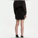 Levi’s Destructed Denim Mini Skirt | Size 27 Button Fly | Studded | Distressed Black Photo 2