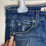 Amo cropped slim fit high rise distressed jeans with stitch detail size 26 Photo 97