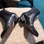 Michael Kors Black Leather Pointed Toe Chelsea Boots Western Style Block Heel Photo 5