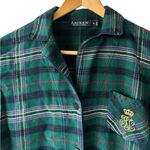 Ralph Lauren  Flannel Pajama Shirt Cotton Blend Long Sleeve Photo 3