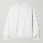 ANINE BING NWT  MILES SWEATSHIRT FRAMED MONOGRAM white size large Photo 2