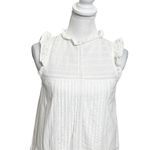 Sézane Sezane Sophia Ruffle Mini Dress White Cotton Women’s Size 4 FR 36 Shift Lined Photo 3