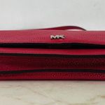 Michael Kors Mott Dark Raspberry Red Leather Phone Crossbody Bag Photo 3