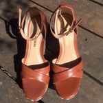 Pour La Victoire Italian Made Leather Soled Platform Wedges Size 6 Photo 5