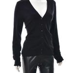 Divided ✨ by H&M Womens Button Down V-Neck Cardigan Black✨ Photo 1