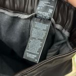 M&S Chocolate Brown Faux Leather Wide Leg Pants Women's Size 12 Regular Photo 5