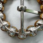 Silver Tone Rhinestone Round Circle Belt Buckle Photo 10