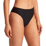 Seafolly High Rise Ribbed Black Bikini bottom Essentials 40609-640 Size 2 NWT Photo 13