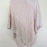 White House | Black Market WHBM Pink/Gold Metallic Sweater Poncho Photo 6