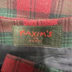 Vintage Maxim’s de Paris Red & Green Plaid Dress Coat Size M Photo 6