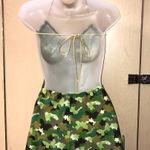 Zuliana Butterfly Print Mini Cover Up Dress Size Small Made in USA Green Photo 2