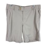 Eddie Bauer  Mercer Fit Cotton Light Tan Lightweight Shorts Pockets Size 12 Tall Photo 0