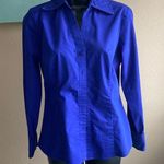 Worthington women’s 4 button down dress shirt dark blue Photo 0