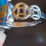 Mixed 3 color gemstone S925 silver ring size 6 Photo 7