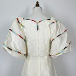 Farm Rio NWOT  White Stripe Short Puff Sleeve Linen Mini Dress Size XS Photo 8