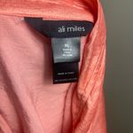 Ali Miles Orange Pink Shimmer Crinkle mock neck Shirt size XL Photo 4