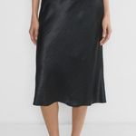 Babaton aritizia satin midi skirt  slip drawstring adjustable elastic flare silky Photo 0