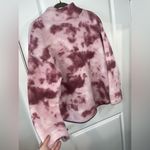 Old Navy Pink Tie Dye Teddy Bear Sherpa Cozy Pullover Zippered Collar Size XL Photo 5