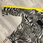Isabella Rodriguez Tan Brown & Black Animal Print 3/4 Sleeve Ruched Sides Blouse Photo 13