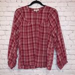 Madewell Balloon Sleeve Peasant Plaid Top Photo 0