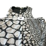 Anthropologie Poleci Animal Print Sequin Sleeveless Blouse Keyhole Back Size 4 Black Photo 10