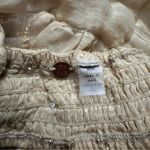 Free People  Sosha Party Womens  Top Gold Sz XS Photo 4