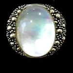Sterling Silver MICHAEL DAWKINS Starry Night Mother of Pearl Ring Photo 1