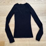 Lovers and Friends V Notch Ribbed Sweater in Black Size XS Photo 4