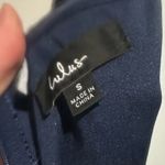 Lulus Classy Sensation Navy Velvet Pleated Strapless Maxi NWOT Sold Out On Line Blue Photo 3