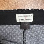 Anthropologie  Essential Cropped Flare Pants Black White Diamond Polka Dot Small Photo 9