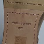 Tory Burch  TAN SUEDE SIDE ZIP FLARED WOODEN BLOCK STACKED HEEL BOOTIES 8.5M Photo 12