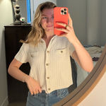 H&M  gold button down top Photo 0