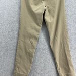 Lands' End  Women's Solid Tan Brown Pants Size 1 Straight Leg Cotton Blend Photo 4