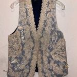 Vintage Lace Embroidered Vest Custom Made Boho Size XL Photo 0