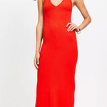 Loft NWT  Ribbed Maxi Halter Sweater Dress Red size XS Photo 0