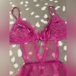 Victoria's Secret  lingerie bows Sexy Sheer Dotted Mesh Lace Babydoll coquette Photo 8