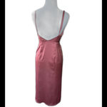 Pretty Little Thing Rose Satin Twist Detail Midi Dress size 2 Photo 7