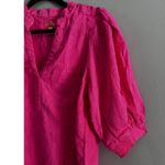 Lilly Pulitzer NWOT Mialeigh Linen Top Passion Fruit Pink Pullover Size 2 Photo 4