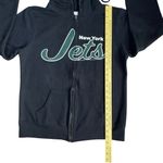 New York Jets Football Team Full Zip Hoodie Sweatshirt Womens Medium Black NFL Photo 5